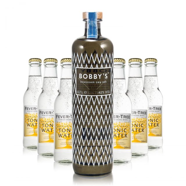 100208 Gin Tonic Set Lvii Bobbys Dry Gin Fever Tree Indian Tonic 4